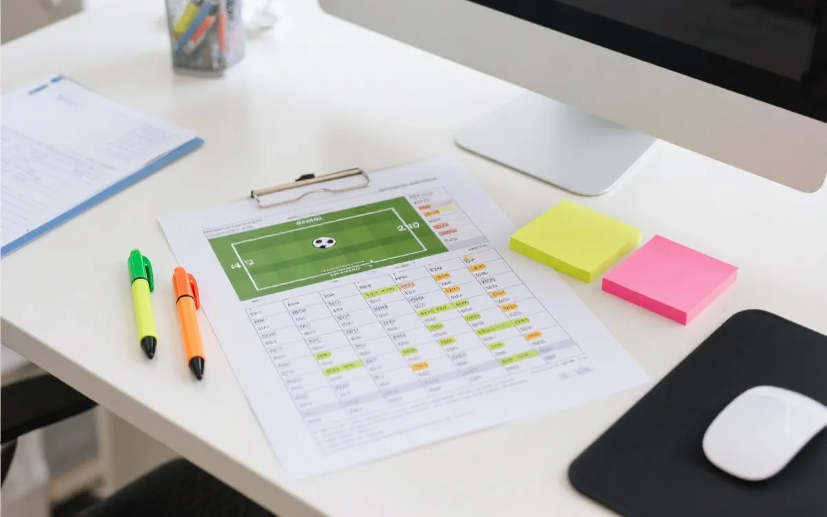 可打印世界杯赛程表与重点对决清单排版示意